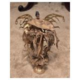 24" Gold Fabric African Angel
