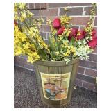 14 1/2" x 13" Metal Adams Apples Bucket &