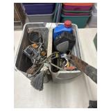 Large Tote With Miscellaneou Items Inc. Machete