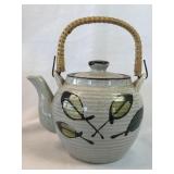 Japanese Speckled Gray with Hand-painted Flowers