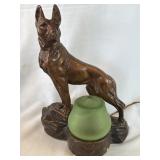 Vintage Chalkware Plaster German Shepherd Dog