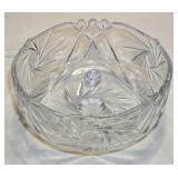 Vintage Bohemian Cut Crystal 3-Footed Pinwheel
