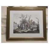 Hand Colored Etching "Marzo" From the Months of