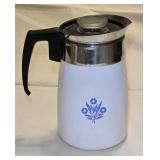 Vintage Corning Ware Blue Cornflower Percolator