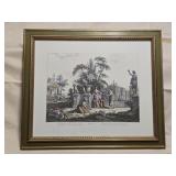 Hand Colored Etching "Maggio" From the Months of