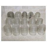 15 Clear Glass Insulators