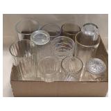 Assorted Clear Glass Drinking Glasses