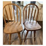 Set of 2 Swivel Bar Stools 40ï¿½ T