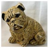 Vintage Hand Painted Resin Bull Dog