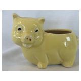 Vintage Mid Century Yellow Pig Planter 5.5ï¿½