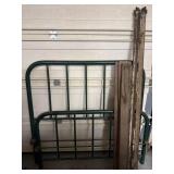 Vintage Iron Bed With Rails and Slats 54ï¿½ Wide