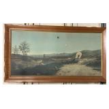 FRAMED MOVING WESTWARD Print aOn Hardboard by