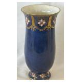 Vintage Toyo Japan Cobalt Blue Porcelain Flared