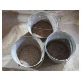 3 Galvanized Buckets