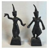 Vintage Miniature Bronze Hindu God & Goddess