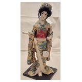Japanese Geisha Doll on Stand 17ï¿½" T