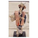 VIntage Japanese Ningyo Doll on Stand 19ï¿½" T