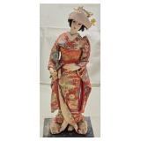 Japanese Geisha Doll on Stand 17ï¿½" H