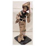 Vintage Japanese Geisha Donn on Stand 15" tall