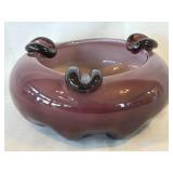 Vintage Murano Style Plum Purple Hand Blown Glass