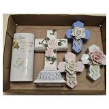 Ceramic Cross Trinket Boxes, Cross Sculpture &