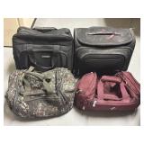 4 Overnight Bags- 1 Samsonite, 1 Protege, 2