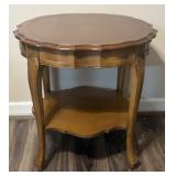 Vintage French Provincial Style Round Wooden