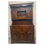 Henkel Harris Solid Cherry Two Piece Hutch