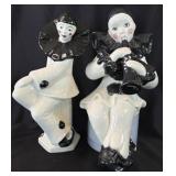 Vintage Pierrot Porcelain Figurine, French Mime