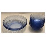 10 Avon Fostoria American Blue Classics Bowls