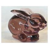 Vintage Silvestri Glass Amethyst Bunny Rabbit