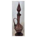 Vintage Hand Blown Amethyst Decanter With Pour