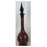 Vintage Hand Blown Amethyst Decanter with Stopper