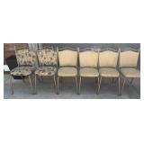 Set of 6 Vintage Mid-Century Modern Metal Dining