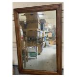 Large Wooden Framed Mirror 32ï¿½ X 48.25ï¿½ (Needs