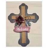 Wooden Cross Wall Decor 10"x 14ï¿½"