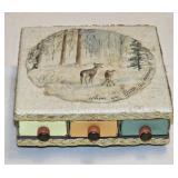 Vintage Decorative Trinket Box 4ï¿½"x 4ï¿½"