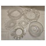 Assorted Clear Glass Bowls