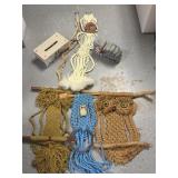 Several Assorted Handmade Macrame Decorations As
