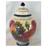 Larger FRUIT Theme Cookie Jar Canister w/Dark