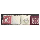 Vintage Quilted and Needlepoint Throw Pillows As