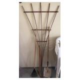 Trellis, Small Yard Rake, Mattock, Square Point