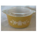 Vintage Pyrex #473 Gold Butterfly 1 Qt. Casserole