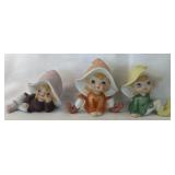 Vintage Homco Garden Pixie Elf Fairies Porcelain
