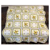 Hand Crochet Granny Square Afghan Throw Blanket