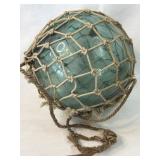Vintage 6ï¿½ Japanese Netted Glass Float Ball Buoy