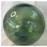 Vintage 10ï¿½ Japanese Glass Float Ball Buoy Aqua