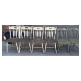 6 Wooden Dining Chairs As Pictured