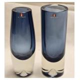 Erkki Vesanto Art Glass Lappi Series Vases 6"
