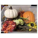 Plastic Storage Tote With Fall Pumpkins and